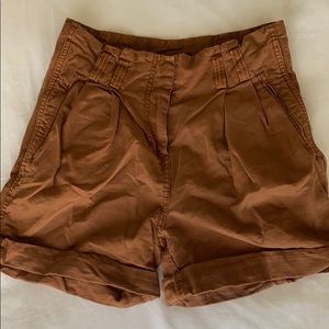 H&M Rust color high waisted trousers shorts